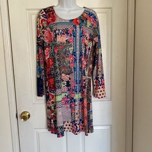 Johnny Was Multi-colored Floral Print Dress XS